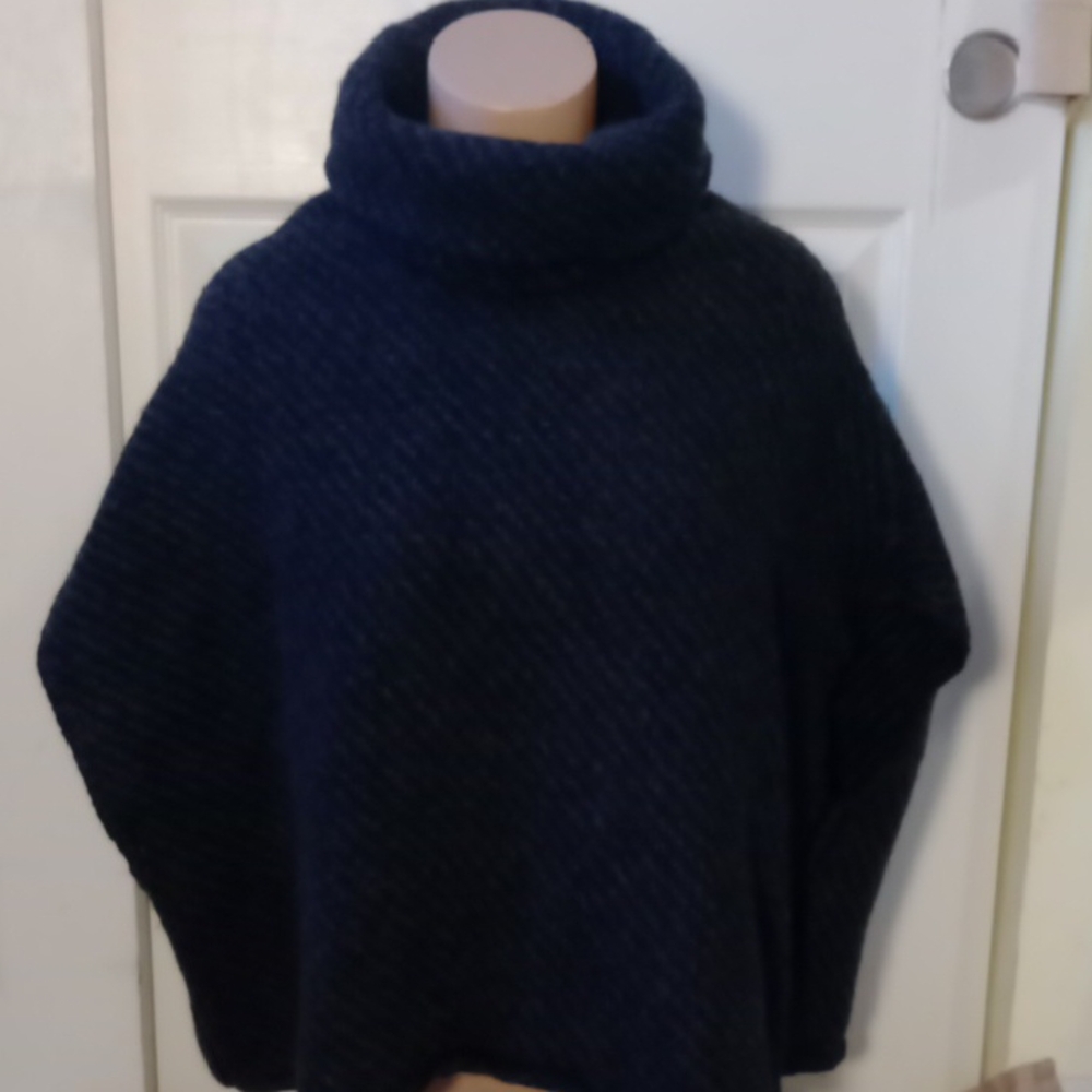 Joie Large Gray Turtleneck Poncho